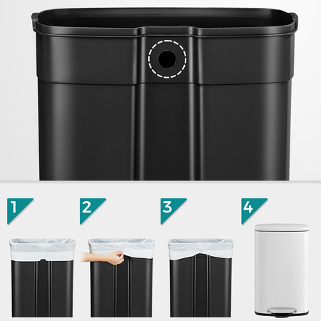 Funky Trash Can White Black Spacetronik Pojedynczy