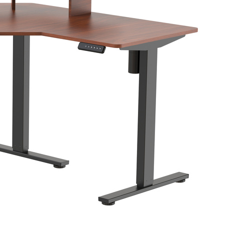 Zestaw regulowany fotel SPC-GILDA + biurko narożne elektryczne SPE-L124 180×120×60