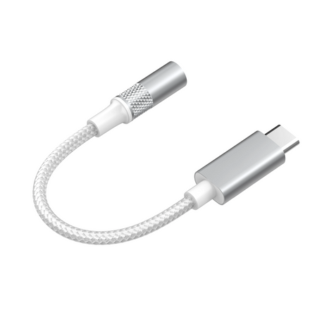 USB-C to Jack 3.5mm transition adapter with DAC white