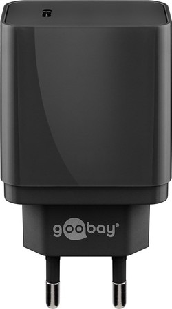 USB-C PD 18W 2A power charger Goobay BLACK