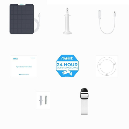 Solar panel 6W for USB-C cameras Reolink 2 white 4m