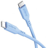 Kabel USB-C 2.0 Goobay silikonowy niebieski 1.5m