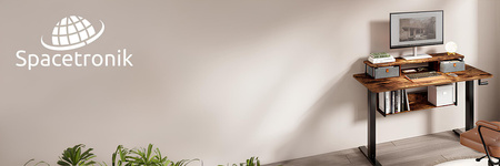 Spacetronik Hugel White under-desk shelf