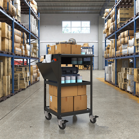 Spacetronik SPC-140B pedestal cart on wheels