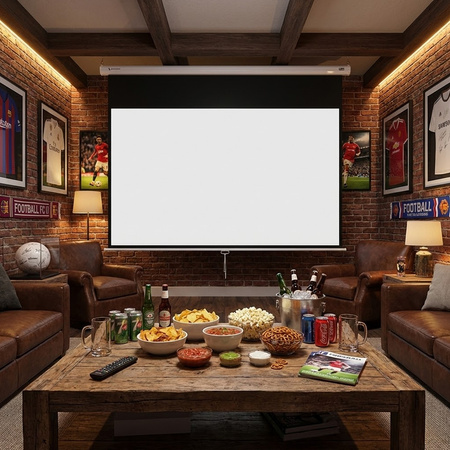 Hand rolled projection screen 100" inches 16:9