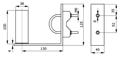 U wall internet mount