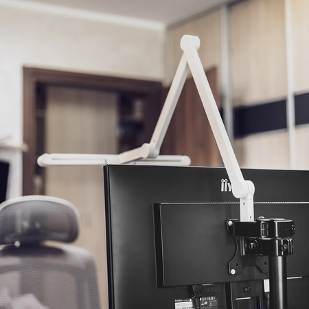 Zestaw ergonomiczny uchwyt monitor laptop lampa Glow adapter