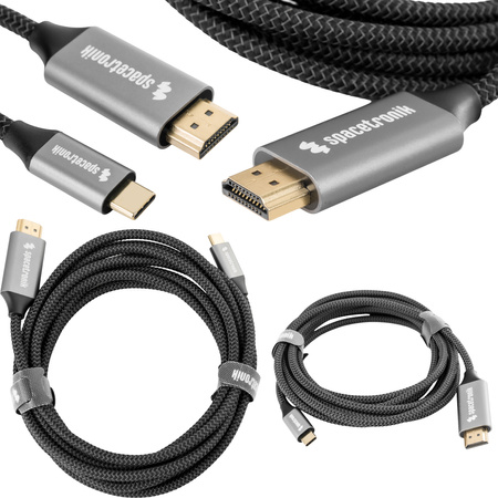 Spacetronik KCH-SPA010 1m kabel USB-C 3.1 HDMI 4K