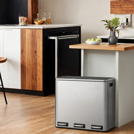 Funky Trash Can Silver Black Spacetronik Potrójny