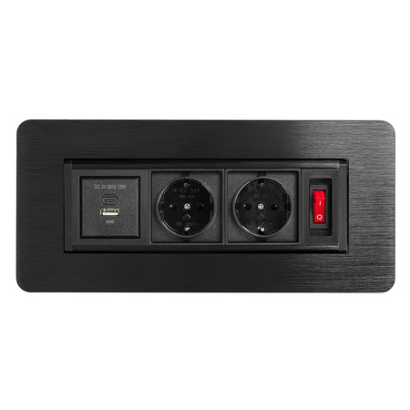 Spacetronik SPS-O24CB V2 countertop swivel socket