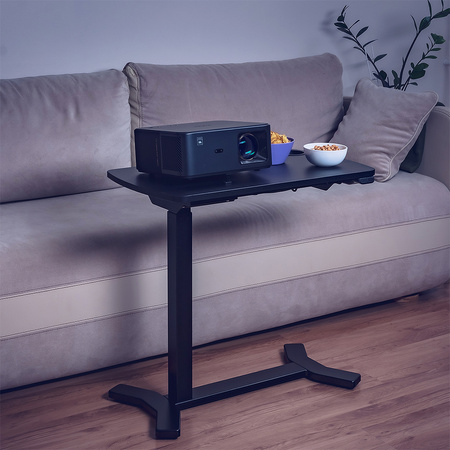 Electric adjustable table with wheels Buddy black