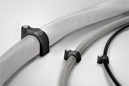 Flop cable holder round black Goobay 100x 5mm