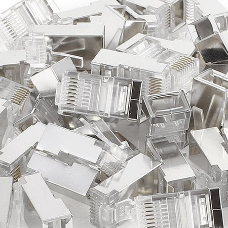 Wtyk RJ45 przelotowy kat5e FTP PT-RJ455FT-0 100szt