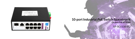 SWITCH 8-portowy SP-SGI108SP2 Przemysłowy PoE SFP