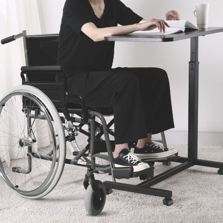 Buddy 02 Lite nastaviteľný stôl na vozíku čierny
