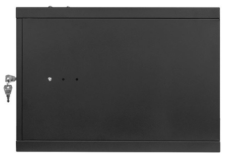 19'' RACK 6U 600x350mm ČERNÉ Ocelové dveře