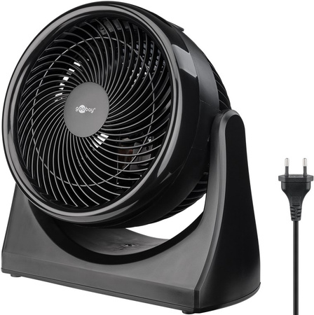 Goobay 9" 30W floor fan black