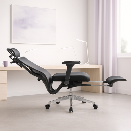 Fotel do biura rozkładany obrotowy GILDA Czarny