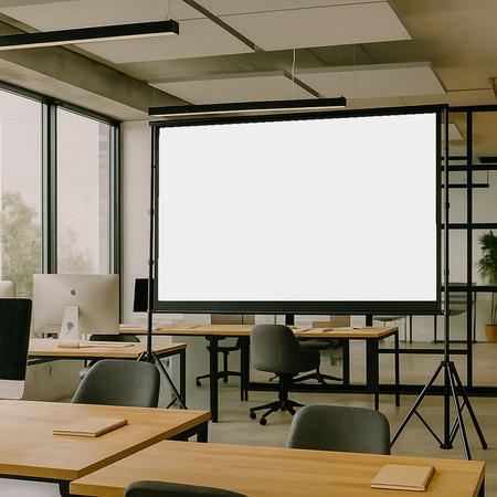 Ekran projekcyjny z podwójnym trójnogiem 120" 16:9