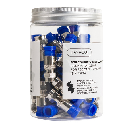 Spacetronik F-Kompressionsstecker TV-FC01 50 Stück.