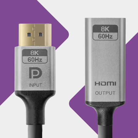 Spacetronik KDH-SPA002 02 DP HDMI 8K 60Hz Adapter