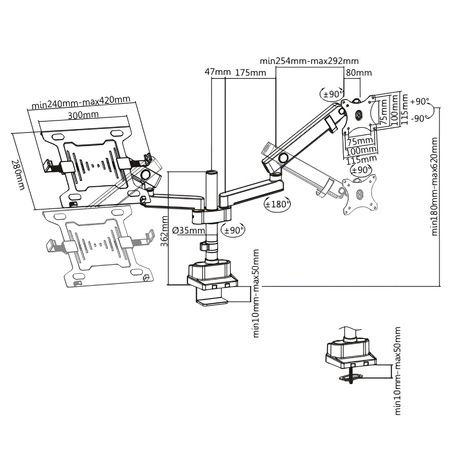 Držák monitoru a notebooku Spacetronik SPA-H121