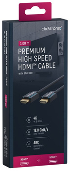 CLICKTRONIC HDMI 2.0 4K 60Hz 1m cable