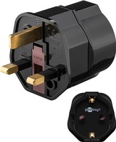 Travel adapter gn. Europe plug UK GB Goobay