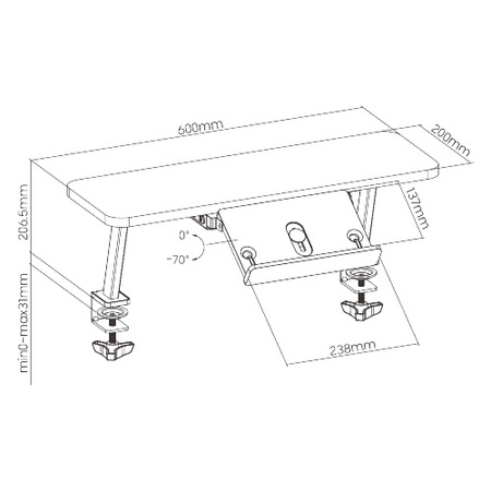 Spacetronik Tischverlängerung SPB112WW 60