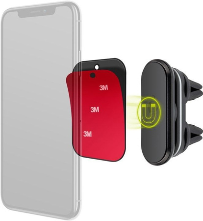 Uchwyt magnetyczny podwójny kratka nawiewu Goobay