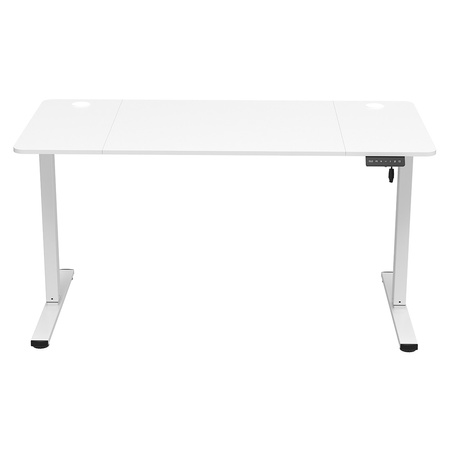 Zestaw ergonomiczny biurko Moris SPE O112WW fotel MENNKAR lampa D22 Pro