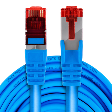 Kabel RJ45 CAT 6 S/FTP AWG27 LSZH modrý 3m