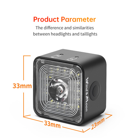 Wind and Moon WT06 2-in-1 bicycle light set