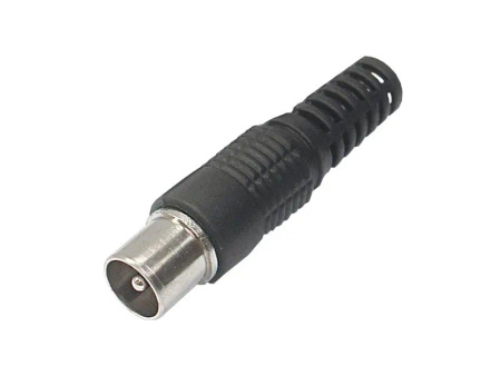TV-Stecker mit Gummiknick Schwarz