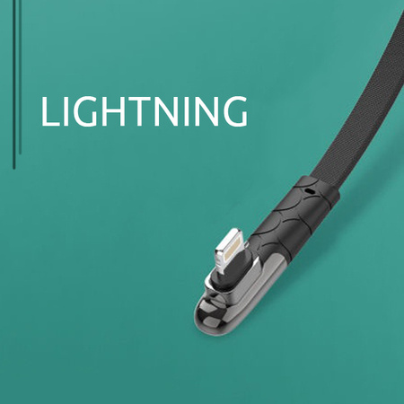 Kabel USB-A/Lightning LDNIO 90st angle 1m LS581L