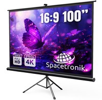 Projection Screen with Tripod100" 4K Spacetronik