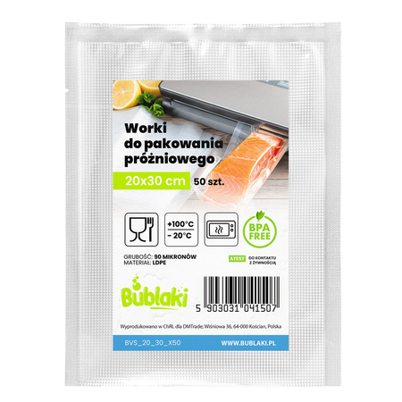 Vacuum Packaging Bags 20x30cm 50 pcs.