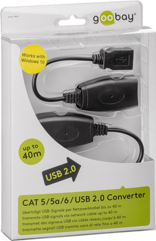 Goobay USB to LAN CAT 5e/6/6A Extender up to 40m