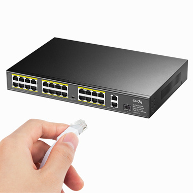 SWITCH PoE+ FS1026PS1 300W 24 +2x Gigabit SFP CCTV