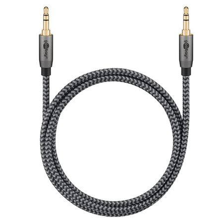 Audio kábel Jack 35mm x2 Goobay Plus TEXTIL 1m