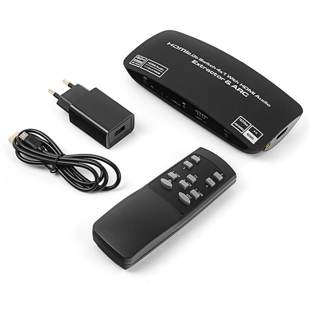 zlučovač HDMI 2 v 1 s 1/4 audio extraktorom SPH-RAE04