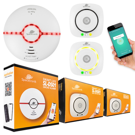 Rauch-, Gas- und Kohlenmonoxidmelder-Set Tuya SL-DZ-CDG01