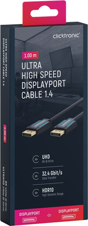 CLICKTRONIC DisplayPort DP - DP 1.4 8K 1m kábel