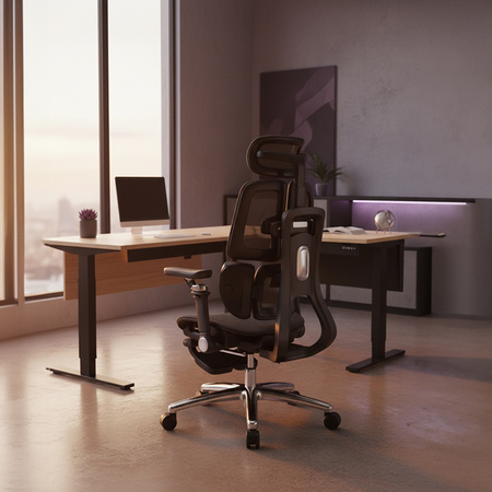 Regulowany Fotel biurowy 6D SPRINGO-11 Czarny