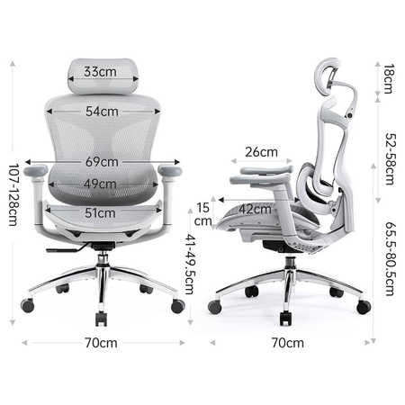 Doris 30 Grey swivel office chair