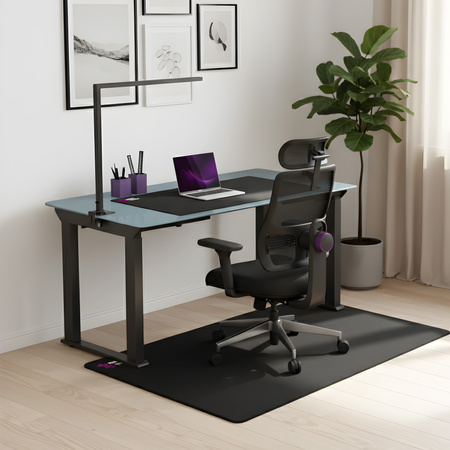 Zestaw Biurkowy Power User PRO: Stelaż 300kg, Blat 180cm, Fotel LUMBO