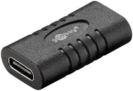 USB-C to USB-C adapter (barrel) Goobay BLACK