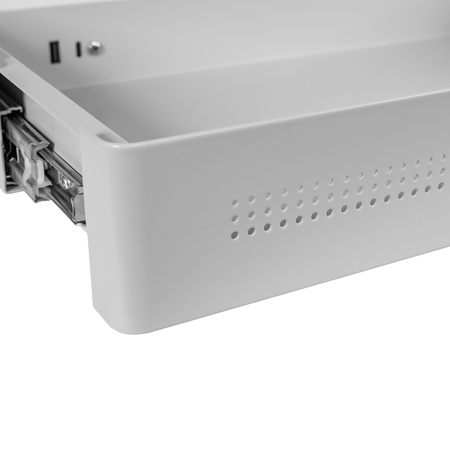 Under-Desk Storage Drawer USB Ports Large Black