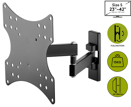 Goobay BASIC FULLMOTION S 23"-42" 15kg TV bracket