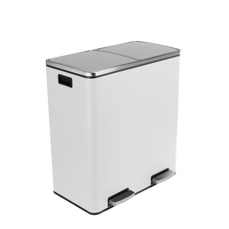 Funky Trash Can White Black Spacetronik Podwójny